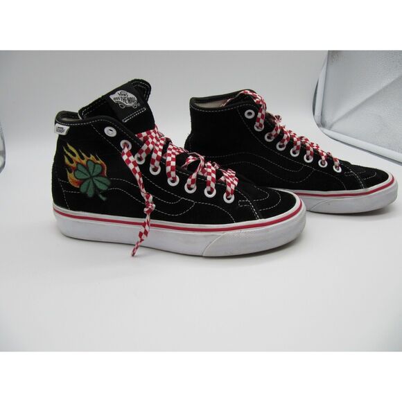 Vans Sk8-Hi Flaming Dice Flaming Four Leaf Clover US Size Mens 5 Womens 6.5 - Picture 1 of 8